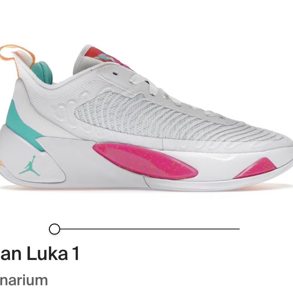 Jordan Sneakers with Teal and Pink Accents